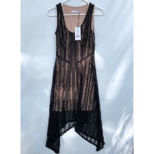 NWT Ali & Jay Black Lace Dress with Nude Lining